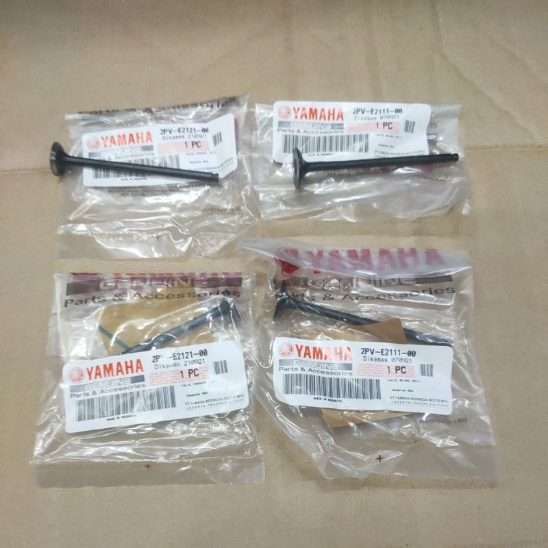 YAMAHA LC135/ FZ150 /Y15ZR 100% วาล์ว INTAKE(2PV-E211-00) วาล์ว EX(2PV-E2121-00) วาล์ว SHIH(2S6-E211