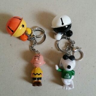 พวงกุญแจกระดิ่ง ลาย สนู๊ปปี้ SNoopy เซ็ตละ 2 อัน ขนาดตุ๊กตาสูง 2 นิ้ว