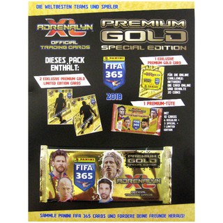 การ์ดสะสมฟุตบอล FIFA 365 2018 Adrenalyn XL Premium Gold1 ซอง