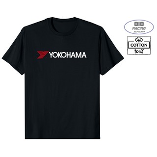 เสื้อยืดคอกลมเสื้อยืด RACING เสื้อซิ่ง [COTTON 100%] [YOKOHAMA].S-4XL