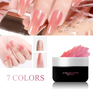 Polygel 15g Uv เจลต่อเล็บอะคริลิคระดับมืออาชีพ เล็บเจลใส โพลิเจล สีเจล