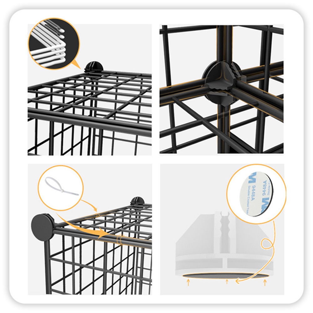 PetStern DIY รั้วกั้นสุนัข Dog Cage คอกกั้นสัตว์ กรง DIY กรงสุนัข กรงกระต่าย กรงหมา ประกอบได้หลากหลายรูปทรง รูปที่ 5