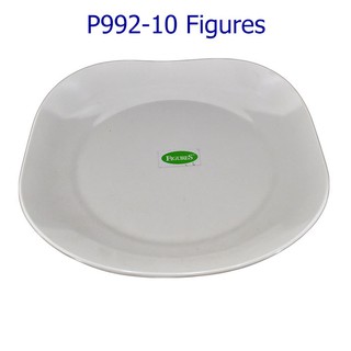 จานเหลี่ยมมุมมน 10 นิ้ว เมลามีนแท้100%FG  (P992-10)