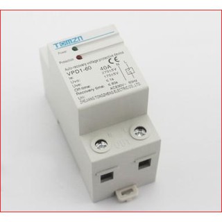 เครื่องป้องกันไฟตกไฟเกิน อุปกรณ์ป้องกันไฟตกไฟเกิน 230V 40A VPD1-60 over voltage and under voltage