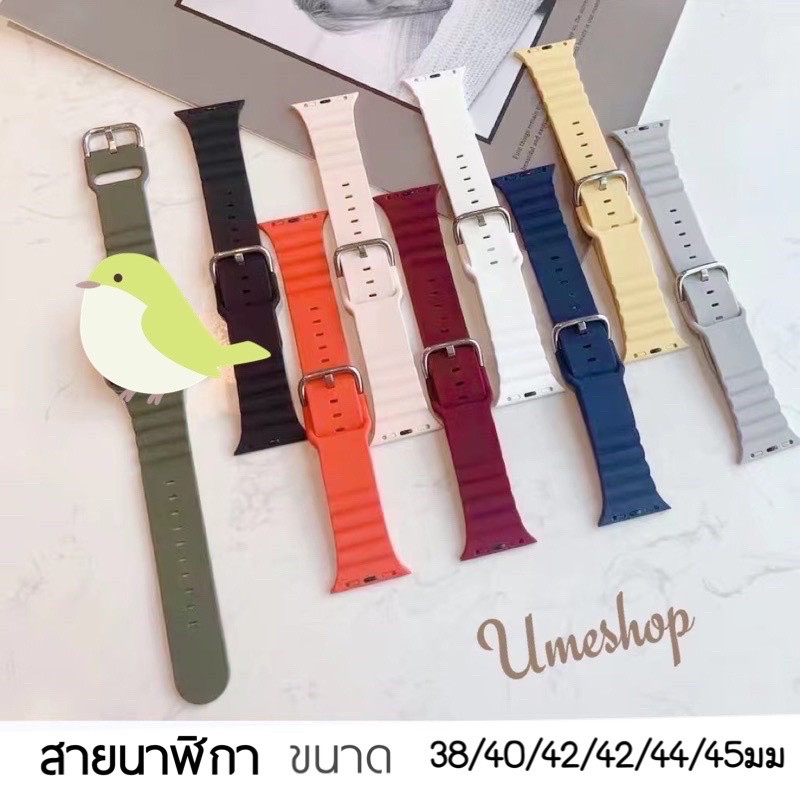 สําหรับแอปเปลวอช สายนาฬิกา ultra10 9 8 7 6 se 5 4 3  สายหนัง ขนาด 38/40/41/42/44/45/46/49มม strap ปรับง่าย