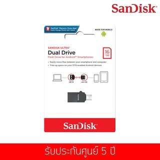 แฟลชไดร์ฟ Sandisk รุ่น Dual Drive USB 2.0 Flash Drive 16G(SDDD1-016G-G35)