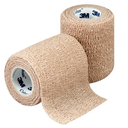 3M Nexcare Coban โคแบน ผ้าล็อค ผ้าเทปพันแผลยืดหยุ่นได้ มีกาวในตัว ขนาด 1,3 นิ้ว (1ม้วน)