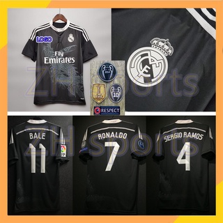 เสื้อกีฬาแขนสั้น ลายทีมชาติฟุตบอล Real Madrid 14/15 2014/2015 BELE11 RONALDO 7 SERGIO Ramos 4