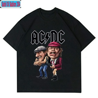 เสื้อยืดคอกลมเสื้อยืด พิมพ์ลายร็อค ACDC VINTAGE OVERSIZE สําหรับเด็ก และผู้ใหญ่S-4XL