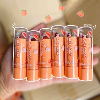 PEACH SODA MATTE LIPSTICK / ลิปลูกพีช 6 สี 6 แท่ง