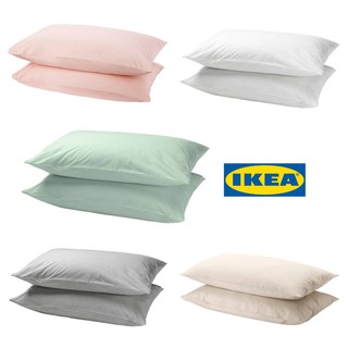 MADday - IKEA (ของแท้) ปลอกหมอนที่นอน สีพื้น 50x80 ซม. 2 ชิ้น ปลอกหมอนหนุน ปลอกหมอนที่นอน