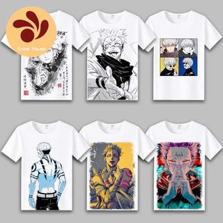 มหาเวทย์ผนึกมาร jujutsu kaisen โกโจซาโตรุ เสื้อยืด✽✢✟Anime conjurer Polygonum cuspidatum Yuren Fu Hei Hui สาปแช่งให้กลั