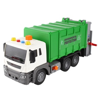 LINPUREรถของเล่น รถเก็บขยะ รถขยะของเล่นเด็ก จำลองGARBAGE TRUCKขนาดใหญ่ ใส่ถ่าน วิ่งได้ มีเสียง มีไฟ ยกเท เปิดท้ายได้