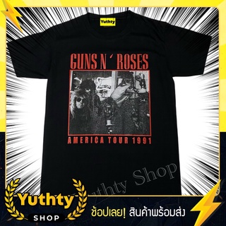 เสื้อวง Guns n Roses เสื้อยืดแฟชั่นวินเทจ90 ไม่มีตะเข็บข้าง ใส่ได้ทั้งชายและหญิง