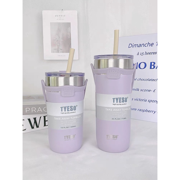 พร้อมส่ง🏆🏆 TYESO แท้ แก้วน้ำเก็บความเย็น TYESO ขนาด 710 ML เเก้วน้ำ TYESO 24 Oz เก็บร้อน/เย็น วัสดุส