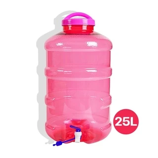 Yongling ถังน้ำ ถังน้ำดื่ม PET ขนาด 25 ลิตร ถังน้ำมีก๊อกพร้อมหูหิ้ว รุ่น ลาย 1