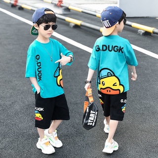 💖Ones💖พร้อมส่งเสื้อผ้าเด็ก เสื้อผ้าเด็กโต ชุดฤดูร้อน ชุดเด็กแขนสั้น ชุดสองชิ้นสไตล์เกาหลี