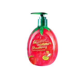 ครีม มิสทิน สตรอเบอร์รี่ กลูต้า ยูวี บอดี้ โลชั่น Mistine Natural Beauty in Summer Strawberry Gluta Body Lotion 300 ml.