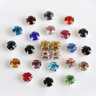 กรงเล็บเพชรคริสตัล Rhinestone DIY สําหรับเย็บผ้า 100 ชิ้น / แพ็ค