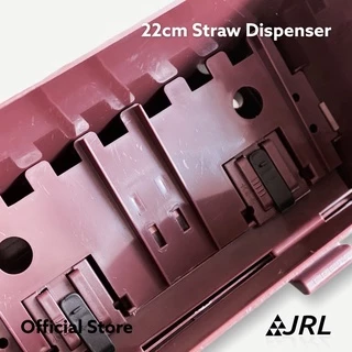 JRL กล่องใส่หลอด ยาว 22/30 ซม (สีดำ) • Straw Dispenser • กล่องใส่หลอดกาแฟแบบกด ที่ใส่หลอด กล่องจ่ายหลอด
