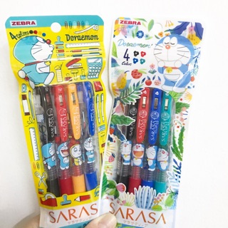 ปากกาเจล Sarasa Clip แพค 4สี ลาย Doraemon