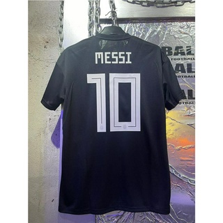 เสื้อกีฬาแขนสั้น ลายทีมชาติฟุตบอล Argent-tina MESSI 2018 คุณภาพสูง สไตล์เรโทร