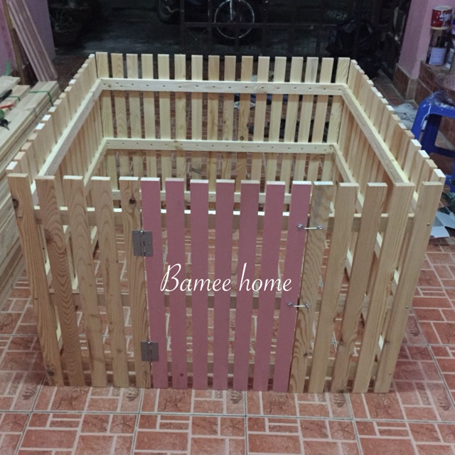 คอกไม้ขนาด 100x100x70 cm