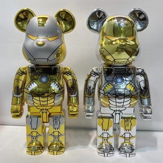 Bearbrick 400% IRON MAN  Sorayama Metropolis Variant ABS Grade 28 cm