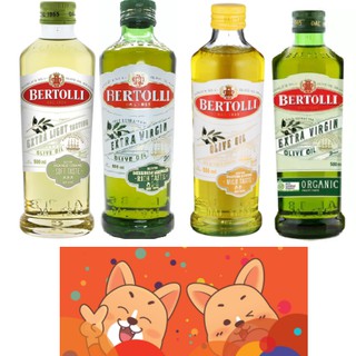 น้ำมันมะกอก 4 สูตรขนาด250และ500 ML Bertolli , Extra virgin , Extra Light , Classico และ เบอร์ทอลลี่ Extra virgin organic