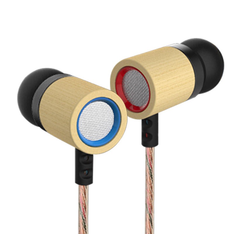 KZ ED7 หูฟังมีไมค์บอดี้ไม้ Bamboo เสียงใสแบบธรรมชาติ (สีเหลือง)