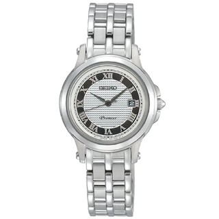 SEIKO Premier นาฬิกาข้อมือผู้หญิง สีเงิน สายสแตนเลส รุ่น SXDE41P1