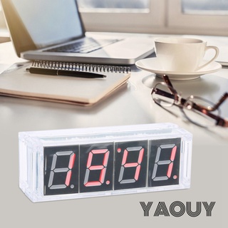 4-digit LED Digital Electronic Clock DIY Time Kit Light Temperature Control Tool