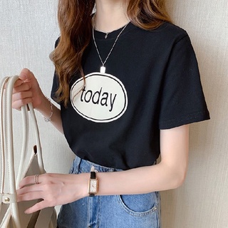 SGH0038 มีของพร้อมส่ง เสื้อยืดแฟชั่นผู้หญิง เนื้อผ้าดีใส่สบาย คอกลมแขนสั้น แนวหวานสดสวยน่ารัก