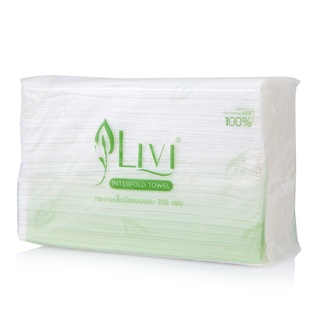 กระดาษเช็ดมือต่อเนื่อง 1 ชั้น LIVI 1160-1  300 แผ่น กระดาษทิชชู Continuous paper towel 1 ply LIVI 1160-1 300 sheets