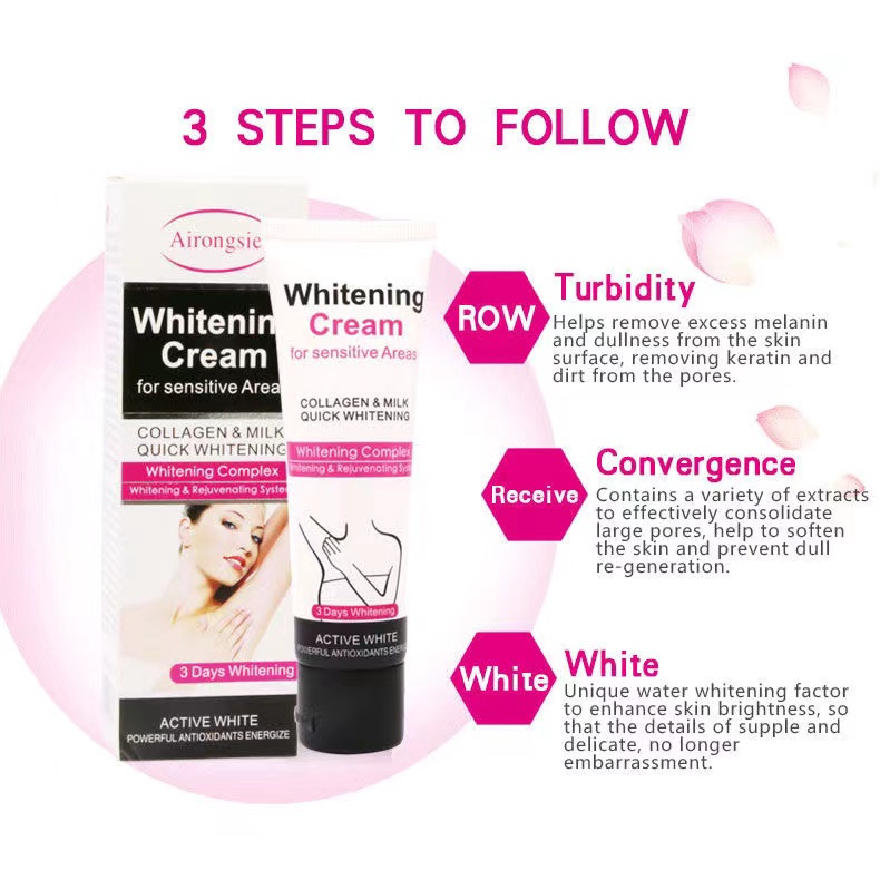 Aichun ครีมทารักแร้ 50ml. ปรับสีผิวให้กระจ่างใสขึ้น บำรุงรักแร้ ขาหนีบดำ