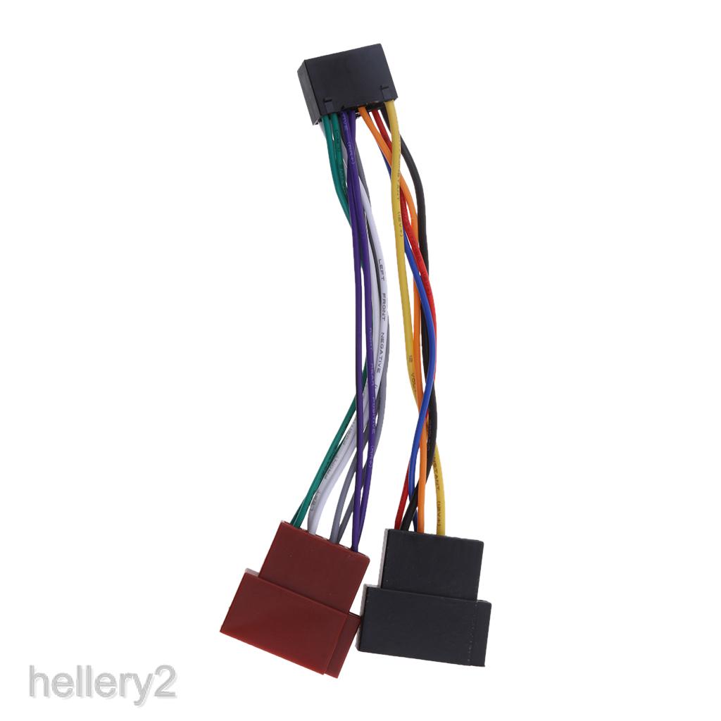 16 Pin ISO Wiring Harness อะแดปเตอร์วิทยุสเตอริโอสำหรับ Kenwood / JVC