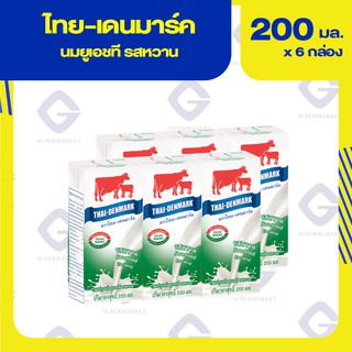 ไทย เดนมาร์ด นมยูเอชที รสหวาน 200มล.x6กล่อง 8852537012160