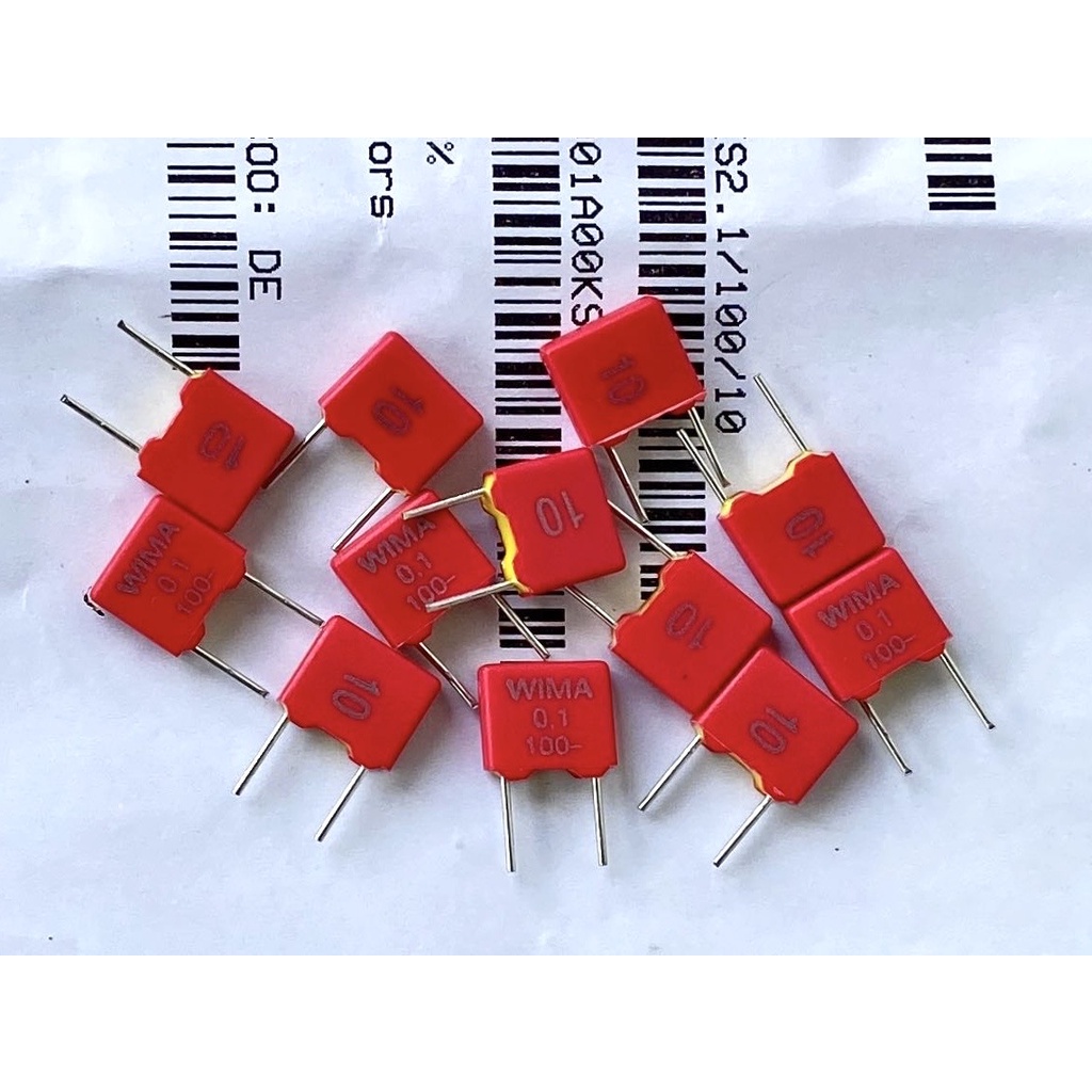 0.1uF/100V WIMA Film Capacitor MKS 2 ของแท้ มีใบรับรองสินค้า