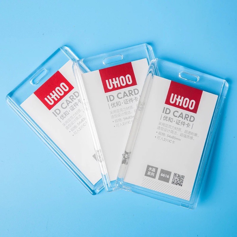 กรอบอะครีลิคใสใส่บัตรขนาด 54x85mm UHOO ID CARD กรอบใส่บัตร กรอบใส่การ์ด เคสใส่บัตร เคสใส่การ์ด เคสใส