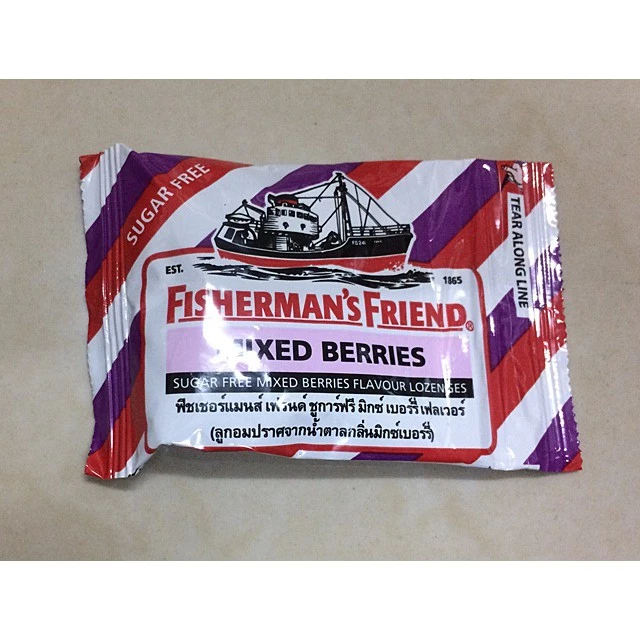 Fisherman's Friend Mixed Berries ฟิชเชอร์แมน เฟรนด์ กลิ่นมิกซ์เบอร์รี่ 1 ซอง