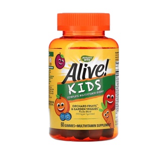 Natures Way, Alive! Kids Complete Multi-Vitamin Cherry, Grape &amp; Orange, 90 Gummies