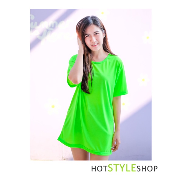 เสื้อทีมนีออน เรืองแสงเมื่อกระทบไฟแบล็คไลท์ สีสะท้อนแสง ใส่ได้ทั้งชายหญิง มีไซส์ใหญ่บิ๊กไซส์สาวอวบ