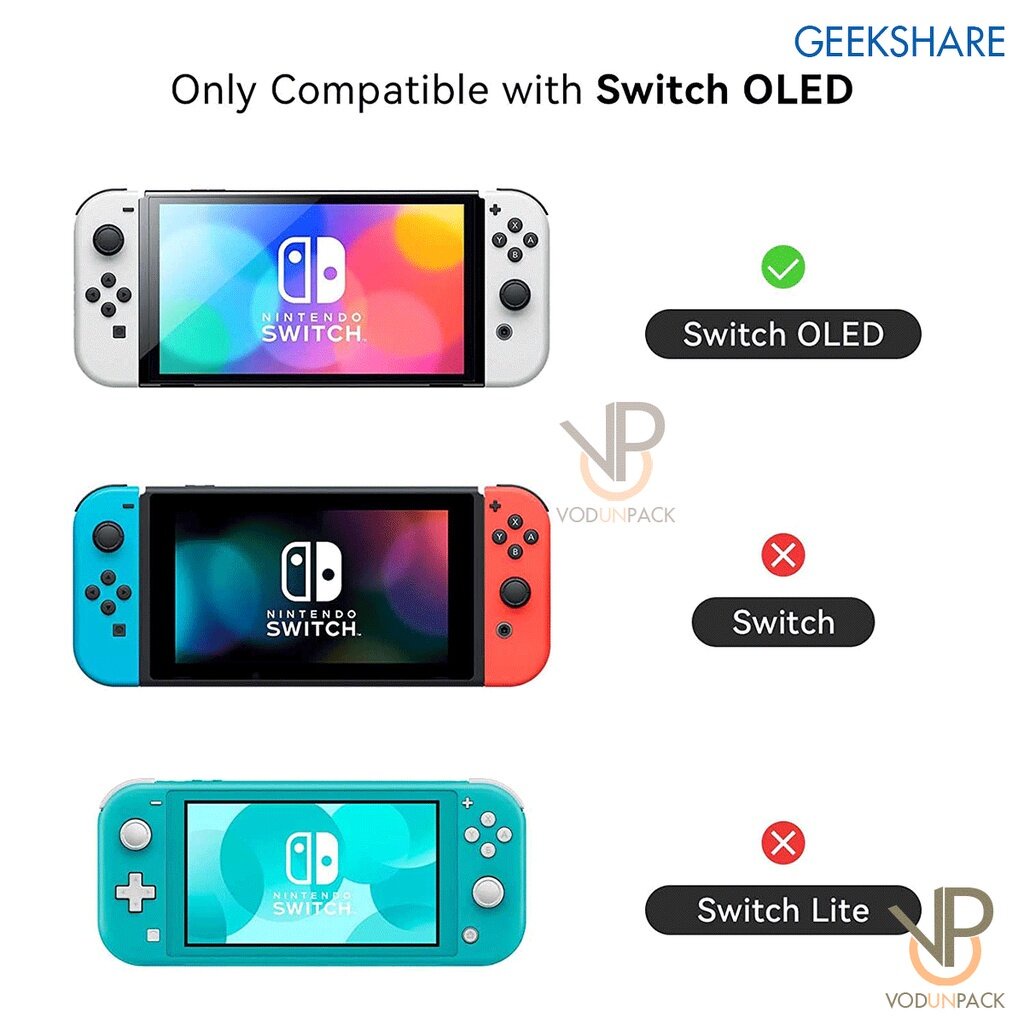 [GeekShare™] TPU+PC OLED CASE เคสใส ROBOT หุ่นยนต์ Nintendo Switch OLED สกรีนลาย สุดน่ารัก เคสแยก 3 ชิ้น geekshare