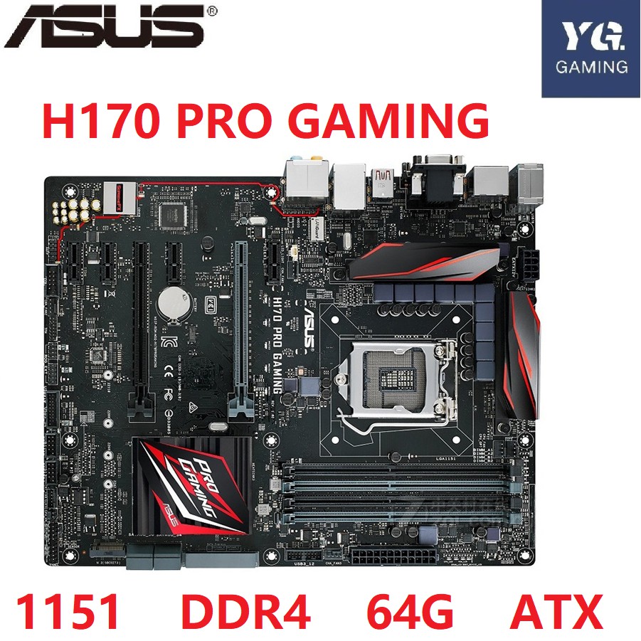 เมนบอร์ดเดสก์ท็อป H170 PRO GAMING สําหรับ intel H170 LGA1151 DDR4 ใช้เมนบอร์ดพีซี