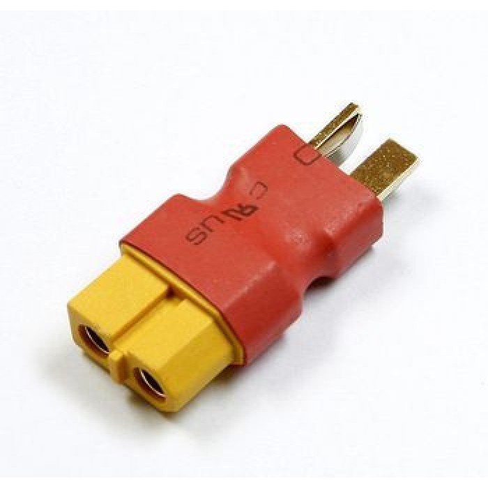 ปลั๊กแปลง ขั้วแบต จาก Dean Jack T-Plug แดง เป็น XT60 เหลือง งานไทยคุณภาพ ตะกั่วแน่น กระแสผ่านเต็มที่