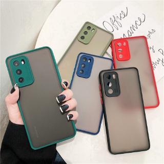 เคส Huawei P40 Pro ใส ด้าน เคส Huawei P40 P30 P20 Mate 30 20 Pro หรูหรา สีตัดกัน กรอบแข็ง PC เคสโทรศัพท์ กันกระแทก