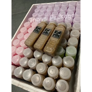 ขวดขุ่น PP ขนาด 200 ml ( ฝาเกลียว ) และ ( ฝากด ) ( แพ็คละ 150 ใบ พร้อมฝา ) พลาสติก pp บรรจุเครื่องดื่ม ขวด