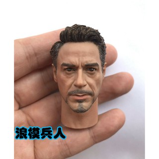 ตุ๊กตาฟิกเกอร์ Iron Man Tony Calm Head Sculpt Fit 12 นิ้ว Male Soldier ขนาด 1/6 ของเล่นสําหรับเด็ก