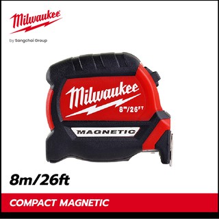 Milwaukee ตลับเมตรรุ่น COMPACT MAGNETIC 8 เมตร/26 ฟุต 48-22-0626