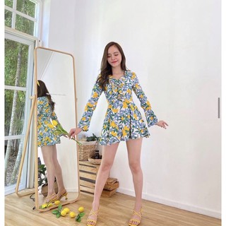 New💕 FLAT2112 FT637 : JUICY ME DRESS Yellow Size S ของใหม่